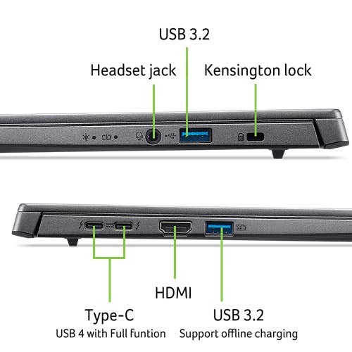 Acer Aspire 14 AI OLED Laptop | A14-52M | Grey - Image 10